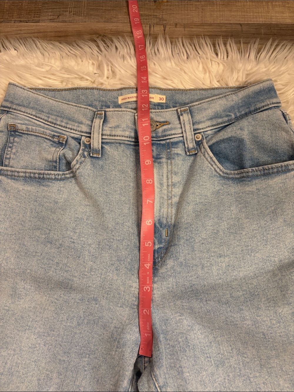Levi’s high waisted crop flare stretch denim jeans high rise kick flare 30 - Picture 6 of 9